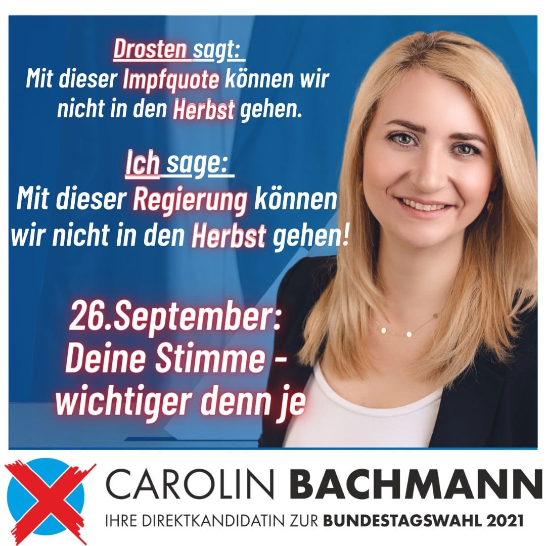 Carolin Bachmann: CDU und SPD abwählen. AfD und Freiheit wählen!