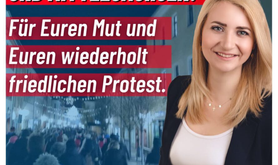 Carolin Bachmann (MdB): Danke liebe Freiberger und Mittelsachsen – für euren Mut und euren wiederholt friedlichen Protest!