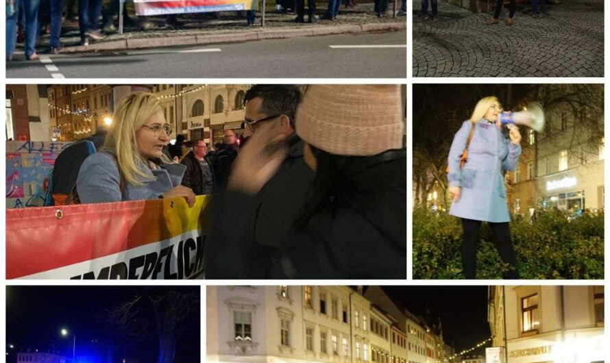 Wir laufen nicht nur mit… AfD-Kundgebungen am 3.1. in Freiberg – Eindrücke von MdB Bachmann & MdL Weigand