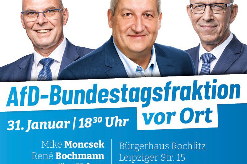 Bürgerdialog mit Mike Moncsek, René Bochmann und Jörg Urban (AfD-Bundestagsfraktion vor Ort)